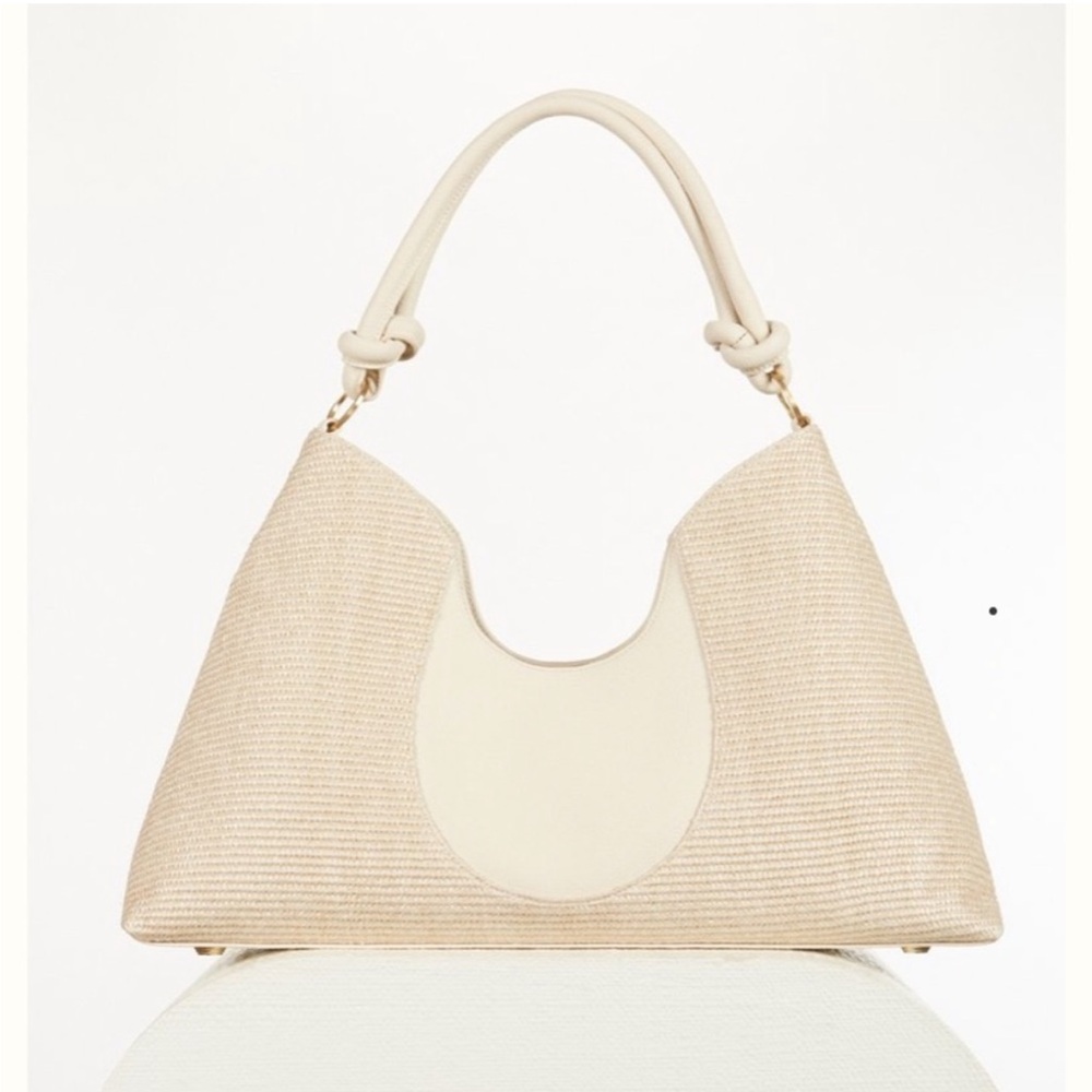 Cult Gaia Jaci‎ Tote Leather Raffia Rare